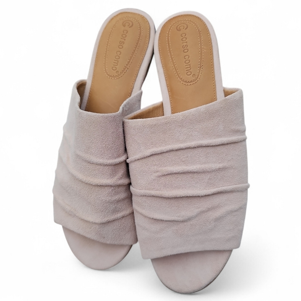 Corso Como Beacheaven Pink Leather Slide Sandals Size 8(US) 38.5(EU) - Picture 2 of 8